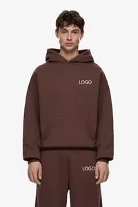 Nueva llegada al por mayor chándales unisex de calidad superior color sólido de dos piezas hombros caídos hombres chándales trajes de jogging Casuales - Product Image 5