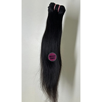 Rambut Asli India Remy 100% Lurus Alami, Bundel Rambut Sambung Double Weft, Bebas Kusut, Bebas Rontok, Tahan Perm