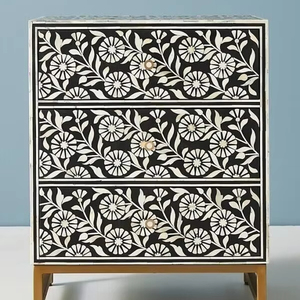 Handmade <strong>Bone</strong> <strong>Inlay</strong> Console Table with Brass <strong>Indian</strong> Living Room Furniture Modern MDF. <strong>Bone</strong> and Brass