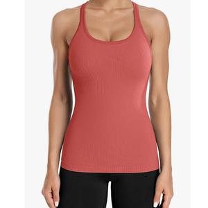 Débardeurs de sport pour femmes, sans couture, respirants, anti-rétrécissement, 100% coton, entraînement sportif, yoga, fitness, vente en gros - Product Image 4