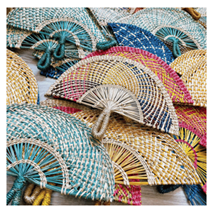 Abanico de Mano de Paja Marina, Abanico Tejido de Paja Marina Natural para Refrescarse a Mano, Decoración para Eventos de Verano y Uso Diario, Vietnam - Product Image 3