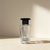 Bouteille diffuseur à roseaux en verre transparent personnalisée 100ml 200ml, flacon d'emballage cosmétique pour huiles essentielles et parfums, anti-fuite avec bouchon couronne