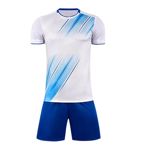 Maillot de football 100 % polyester imprimé par sublimation intégrale, uniforme d'entraînement pour équipe, style France, couleur personnalisable - Product Image 2