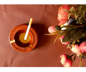 Cenicero de madera redondo clásico y hermoso de Pakistán, tamaños personalizados, elegante cenicero artesanal de madera, cenicero artesanal de madera al por mayor - Product Image 4