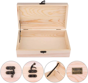 Boîte de rangement pour outils et pinceaux d'artiste médiéval 9.7x5.5x2.7 pouces Boîte en bois Calvin Handicraft - Product Image 4