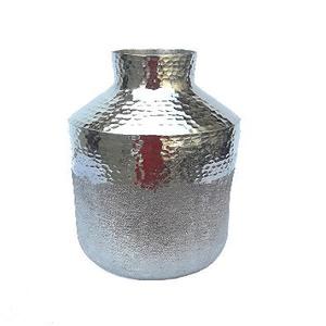 Vase à fleurs classique pour maison hôtel Restaurant vase à plantes décoratif couleur argent finition design moderne Pot en métal porte-fleurs - Product Image 5