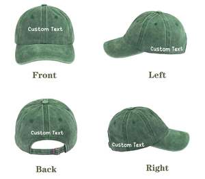 Casquette de baseball ajustée vintage noire classique avec motif imprimé sublimé en tissu imperméable à boucle brodée pour la vente en gros - Product Image 3