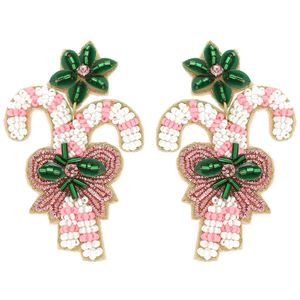 Pendientes intrincados de cuentas de cristal 100% para mujer, bordado de Festival con cuentas para fiestas, aquellos que aprecian la artesanía fina - Product Image 6