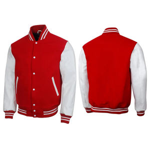 9 onces, 65/35 anneau filé coton peigné/poly polaire chenille brodé varsity jacket - Product Image 1