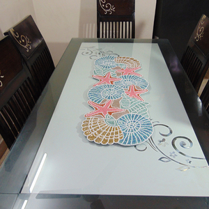 Camino de Mesa con Cuentas Hechas a Mano, Elegante Camino de Mesa con Cuentas Florales Hechas a Mano para Mesa de Comedor, Ocasiones Festivas, Bodas - Product Image 1