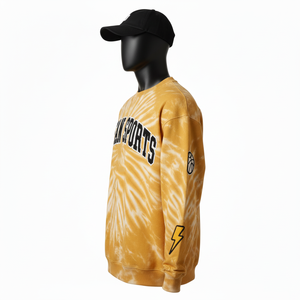 Sweat-shirt pour homme en coton molletonné doux, finition tie-dye, impression personnalisée sur écran, lavage à l'acide, basiques pour homme - Product Image 3