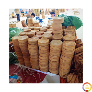 Bolso de mimbre hecho a mano Vietnam moda Tote ecológico bolso redondo para uso en viajes de verano - Product Image 5