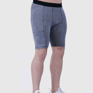 Pantalones cortos de entrenamiento físico para gimnasio de poliéster 100% hechos a medida para hombre, cintura elástica duradera, patrón sólido, cintura media informal - Product Image 6