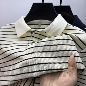 Camisa de Manga Corta para Hombre Bloodline, Color Sólido, Tejido de Algodón Transpirable, Estampado Digital, Corte Regular Formal, Azul Marino - Product Image 5