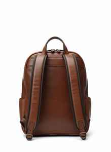 Mens <b>Brown</b> Genuine <b>Leather</b> <b>Laptop</b> Backpack 15 Inch Large Capacity Lightweight Luxury Travel Business <b>Bag</b> Cotton Lining Zipper - Product Image 5