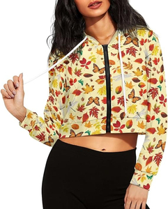 Bon marché, sweats à capuche par sublimation pour femmes sur mesure, sweats à capuche pour femmes personnalisés et respirants de couleur unie pour un usage décontracté - Product Image 4