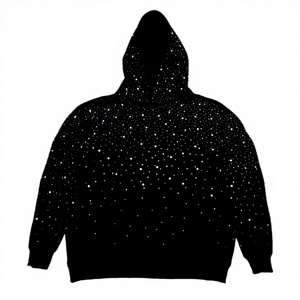 เสื้อฮู้ดดี้โอเวอร์ไซส์ผู้ชาย พิมพ์โลโก้ตามสั่ง ปักลายเพชร ผ้าฟลีซเนื้อนุ่ม สำหรับฤดูหนาว สไตล์สตรีทแวร์ ออกแบบได้ตามต้องการ - Product Image 1
