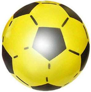 Vente en gros de ballons de Football classiques noirs et jaunes cousus à la Machine, ballons de Football personnalisés - Product Image 1