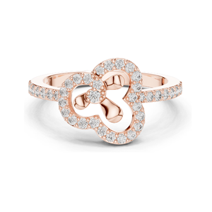 Bague en diamant de laboratoire avec halo, 0,366 CT, or 18 carats, 14 carats, 10 carats et argent 925, clarté VVS-VS EF, rose, jaune - Product Image 2