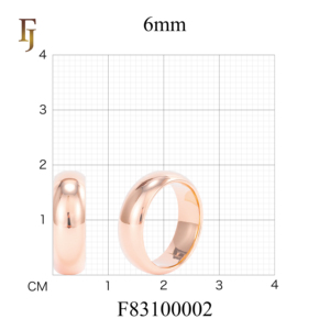 Anneaux de mariage brillants de 6 mm FJ Fallon Fashion Jewelry plaqués or rose sur base en laiton Ultra <span class=keywords><strong>Pro</strong></span> - Product Image 2