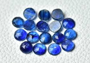 ธรรมชาติสีฟ้า Kyanite กุหลาบตัดอัญมณี 5 มม.6 มม.แท้ Kyanite Cabs หลวมเหลี่ยมแบนกลับหิน Cabochons ขายส่ง OEM - Product Image 2