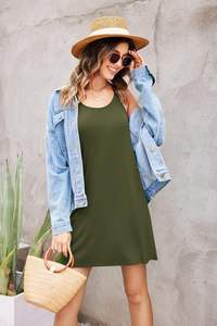 Robe de nuit pour femme Evening Serenity, en coton doux, texture aérée, fluide, coupe décontractée, toucher doux, confort de sommeil, taille élastique - Product Image 4