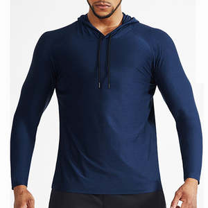 Envío Directo de Fábrica. Camiseta Deportiva con Capucha para Hombre, de Secado Rápido, Absorbente de Sudor, de Manga Larga - Product Image 5