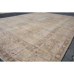 Tapis de 9,6 x 12,8 pieds, tapis turc vintage, tapis à pois marron et bleu - Product Image 3