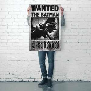 Affiche de style moderne Batman Arkham Origins « Batman recherché 50 000 000 $» sur toile - Product Image 4