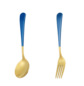 Juego de cubiertos de latón espejado, 4 Uds., último diseño, juego de cubiertos de Metal de grado alimenticio, aspecto de diseñador - Product Image 6