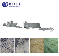 Nouvelle ligne de production de riz artificiel entièrement automatique à extrudeuse bivis continue avec contrôle moteur PLC et excellent rapport qualité-prix