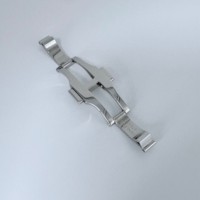 Boucle papillon de luxe à double poussoir pour montre, en acier inoxydable 316L, faite à la main, légère, 18 mm, modèle ED-BU-B52