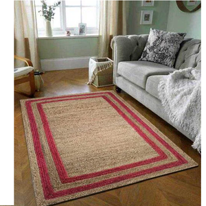 Alfombra tejida a mano de Yute natural para sala de estar, dormitorio, pasillo, habitación de invitados, Hotel y oficina, alfombra anudada a mano, venta al por mayor - Product Image 2