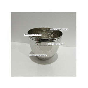 Bol de service en métal doré de qualité supérieure, martelé, vaisselle moderne pour hôtel, table à manger, porte-dessert au chocolat, décoration de la maison - Product Image 5