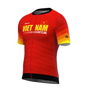 เสื้อจักรยานผู้ชายระบายอากาศได้ดี น้ำหนักเบา - ออกแบบลายทีมเวียดนามตามสั่ง เสื้อกีฬาโพลีเอสเตอร์แบบซับลิเมชั่น - Product Image 1