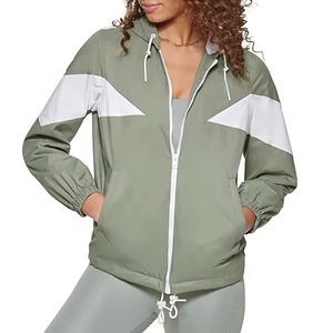 Chaquetas cortavientos de lona transpirable de calidad superior para mujer de High Street para Otoño Invierno bordado decorado al aire libre - Product Image 1