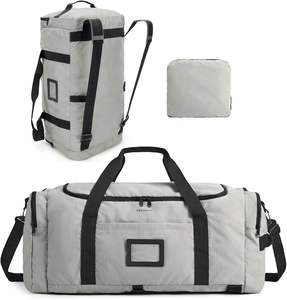 Bolsa de Lona Deportiva Plegable OEM de Poliéster con Cierre de Cremallera, Mochila de Viaje de 20 Pulgadas para Hombre, Bolsa de Fin de Semana - Product Image 1