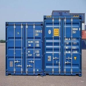 Contenedor de Envío Seco Azul de 20 pies con Puertas Dobles y Etiquetas de Seguridad - Product Image 1