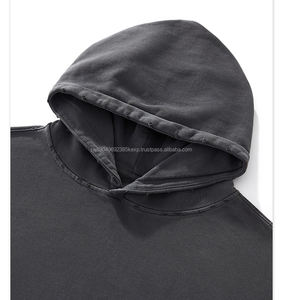 Sweat à capuche en coton épais personnalisé avec logo, sweat à capuche uni pour homme, coton épais 420 GSM, sweat à capuche vierge 100% coton - Product Image 5