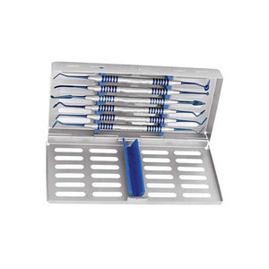 Instrumento de llenado de compuesto dental, mango hueco antiadherente ligero, recubierto de titanio, azul - Product Image 1