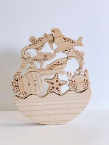 Juego de Juguetes de Madera para Apilar en Forma de Pato, Bloques de Construcción Educativos para Niños Pequeños de 2 a 4 Años, Unisex, Tema de la Naturaleza - Product Image 6