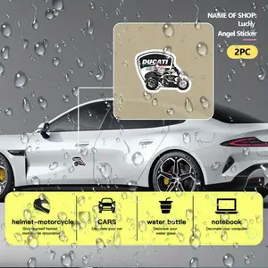 Juego de Adhesivos para Motocicleta Ducati Diavel 1260cc, Diseño 3D Personalizado, Calcomanías para Tanque, Logotipo (2 Piezas) - Product Image 6