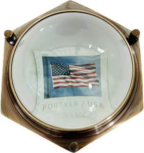 Lupa de Escritorio con Cúpula de Latón Antiguo Estilo Náutico Hampton House, Lupa de Latón Macizo para Decoración del Hogar - Product Image 4