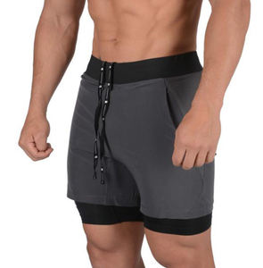 Pantalones cortos de entrenamiento Precio de fábrica Pantalones cortos para hombres Correr Malla de secado rápido Ropa de calle Entrenamiento Correr Pantalones cortos de fitness - Product Image 1
