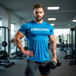 Muscle Fitness Bodybuilding Sublimation Tee Shirts Boys Yoga Exercise Quick Dry T Shirts Boys Running Muscle Athletic T Top Men - Product Image 5