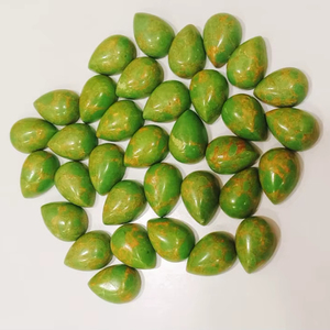 Turquesa Verde Natural en Forma de Pera, Cabujón, Piedras Preciosas Sueltas, Lote de Piedras Preciosas Sueltas para Joyería, Verde Natural - Product Image 4