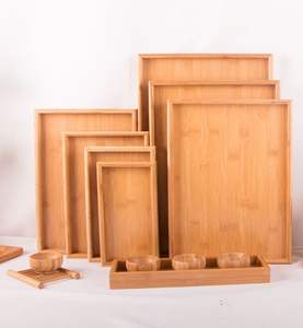 Plateau de service en bambou naturel de haute qualité, style vintage élégant pour la décoration de la maison et des hôtels, fabrication OEM/ODM, fabriqué au Vietnam - Product Image 2