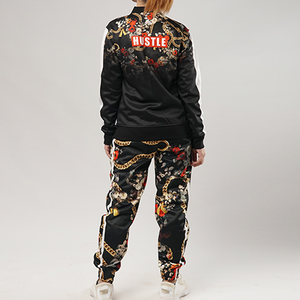 Woman Joggers Pants Cropped Letter Printed Baseball Varsity <b>Jacket</b> Set 2 Piece Set <b>Track</b> Suit for Women - Product Image 2