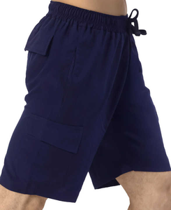 Pantalones cortos Cargo de lona pesados para hombre, ropa de trabajo informal cómoda, bolsillos funcionales, patrón sólido, cintura media, para verano al aire libre - Product Image 4