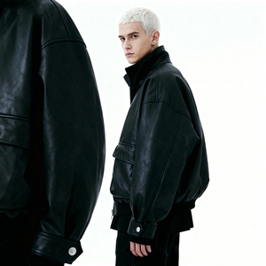 <b>Top</b> Trending Men's Genuine <b>Leather</b> <b>High</b> Street Racing Streetwear Winter Jacket-Waterproof & Breathable OEM Service - Product Image 6